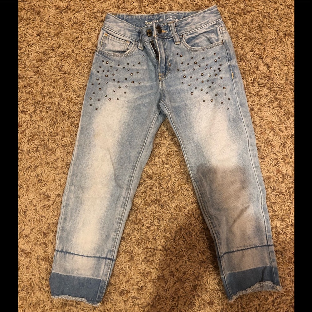 GAP Girls girlfriend cropped jeans size 6 regular